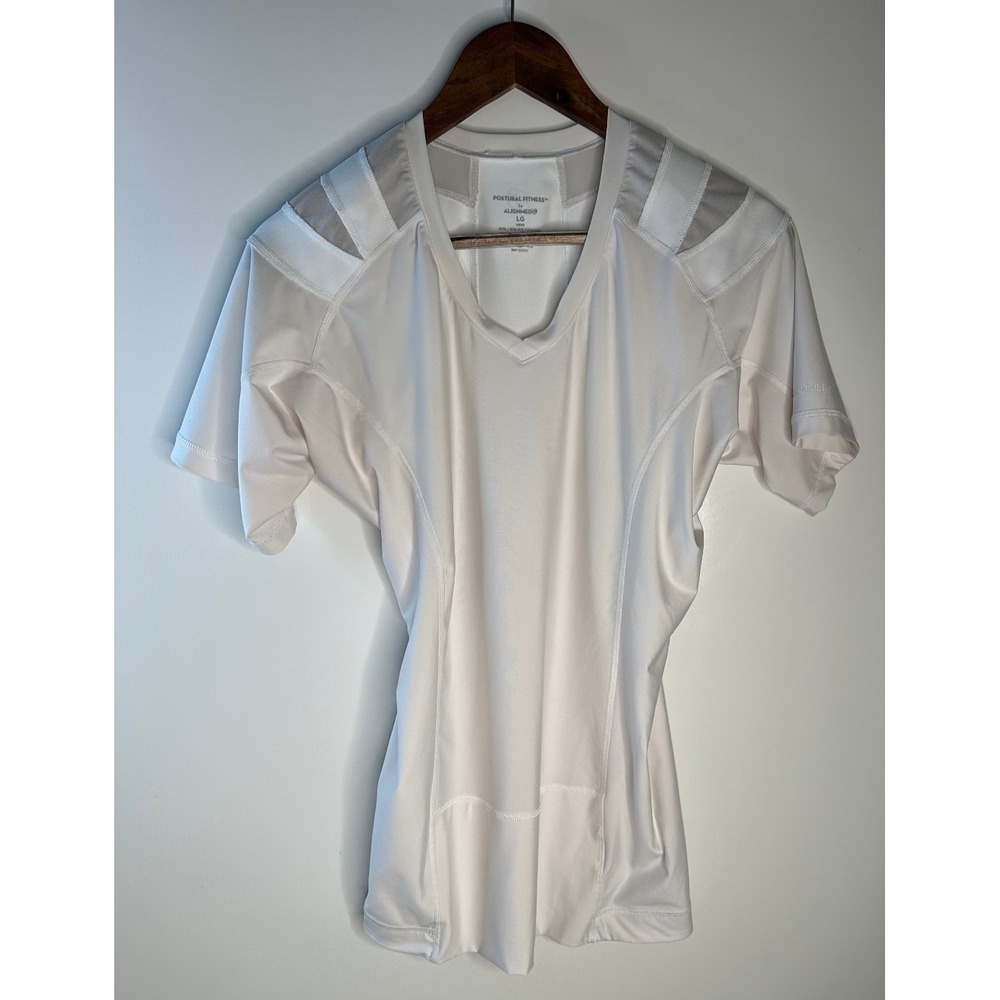 Postural Fitness By Alignmed Men's Large Compression Shirt Off White *Read* - Picture 7 of 9